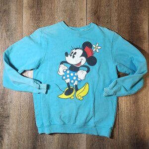 🏰✨EXCLUSIVE! Disney Store Minnie Mouse Crewneck Sweatshirt Graphic Pullover-M